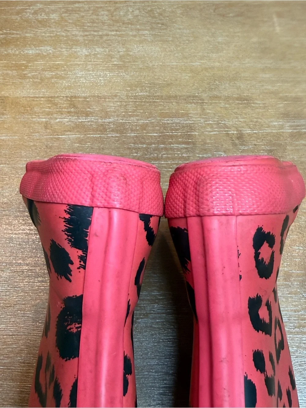Hunter Kids First Classic Rain Boots Hybrid Print in Arcade Pink Waterproof Sz 7